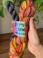 Ying - self striping sock yarn with contrasting mini skein