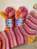 Dahlia 🌼 - Self Striping Sock Yarn with 20g Mini Skein