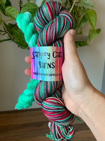 Winterberry - Self Striping Sock Yarn with 20g Mini Skein