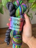 Yang - self striping sock yarn with contrasting mini skein