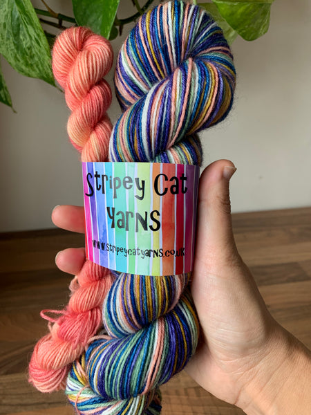 Even More Happily Ever After - self striping sock yarn with 20g mini skein