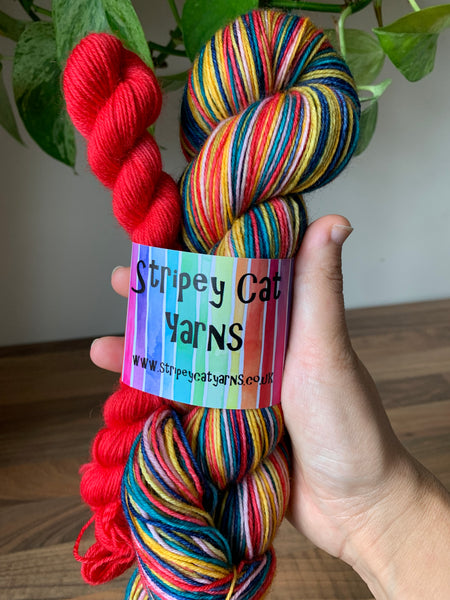 Scoops Ahoy! - self striping sock yarn with 20g mini skein