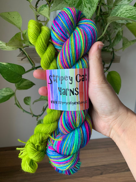 Snap Dragon - Self Striping Sock Yarn with 20g Mini Skein