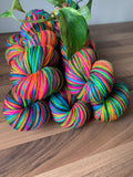 Flouro Forest - self striping sock yarn with 20g mini skein