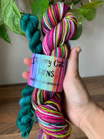 Watermelon - self striping sock yarn with 20g mini skein