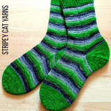 Slytherin - dispatching late January - dispatching late January - self striping sock yarn with 20g mini skein