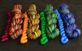 Slytherin - dispatching late January - dispatching late January - self striping sock yarn with 20g mini skein