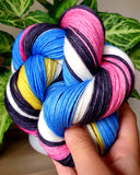Liquorice Allsorts - self striping sock yarn with 20g mini skein