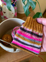 Gold ‘n’ Glow - Self Striping Sock Yarn with 20g Mini Skein