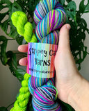 Northern Lights self striping sock yarn with 20g mini skein