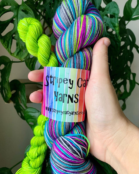 Northern Lights self striping sock yarn with 20g mini skein