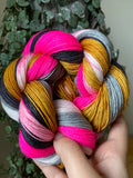 Gold ‘n’ Glow - Self Striping Sock Yarn with 20g Mini Skein